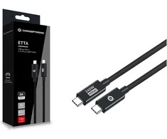 Kabelis USB Conceptronic USB-C - USB-C 1.2 m Juodas (ETTA04B12)