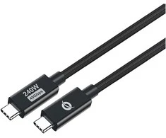 Kabelis USB Conceptronic USB-C - USB-C 1.2 m Juodas (ETTA04B12)
