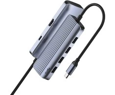 Cudy UH500 interface hub USB 3.2 Gen 1 (3.1 Gen 1) Type-C 5000 Mbit/s Pilkas, Sidabrinis
