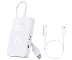 D-Link DUP-501 huby i koncentratory USB 3.2 Gen 1 (3.1 Gen 1) Type-C 5000 Mbit/s Baltas