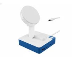 Targus „Hyper HyperDrive Flex MagCharge“ USB-C šakotuvas, Baltas/Mėlyna | HD8100BUGL | HDMI jungtys kiekis: 1