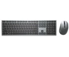 Klaviatūra Dell KM7321W - Standard - RF belaidė + Bluetooth - AZERTY - Pilkas - Titanium - su pele