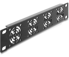 Delock 10? 1 HE Rackblende für 4 Lüfter 40 x 40 mm dunkelgrau