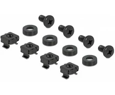 Delock 66897 - Rack rail - Juodas - Metal - 1U - 25.4 cm (10") - 180 mm