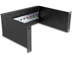 Delock 66898 - Rack rail - Juodas - Metal - 2U - 180 mm - 482 mm