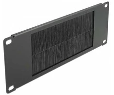 Delock 10" kabelių valdymo šepečio juostelė 2 U juoda