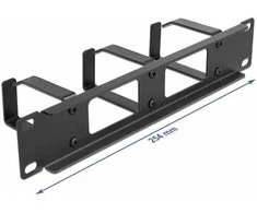 Delock 10? Kabelmanagement Rangierpanel mit 2 Öffnungen und 3 Bügeln 1 HE juodas