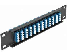 Delock 10? LWL Patchpanel 12 Port LC Quad blau 1 HE juodas