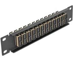 Delock 10? LWL Patchpanel 12 Port SC Duplex beige 1 HE juodas