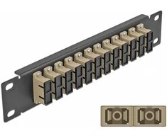 Delock 10? LWL Patchpanel 12 Port SC Duplex beige 1 HE juodas