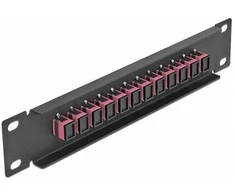 Delock 10? LWL Patchpanel 12 Port SC Simplex violett 1 HE juodas
