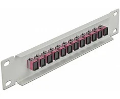 Delock 10? LWL Patchpanel 12 Port SC Simplex violett 1 HE grau