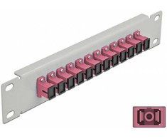Delock 10? LWL Patchpanel 12 Port SC Simplex violett 1 HE grau