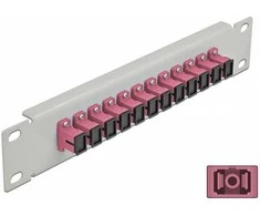 Delock 10? LWL Patchpanel 12 Port SC Simplex violett 1 HE grau