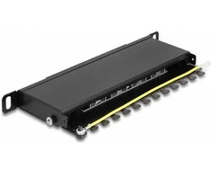 Delock 10? Patchpanel 8 Port Cat.6A 0,5 HE juodas
