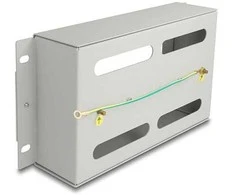 Delock 10? Schutzschalterleiste mit Abdeckung und Hutschiene 3 HE Metall grau