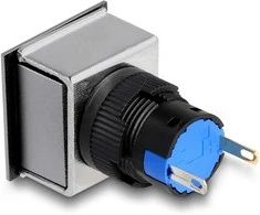 Delock 16 mm Kunststoff Signallampe grün / Lötversion / viereckig