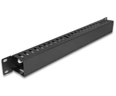 Delock 19? 1 HE Kabelmanagement Rangierpanel mit 2 Öffnungen 1 HE Metall juodas