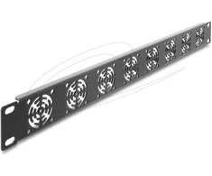 Delock 19? 1 HE Rackblende fr 8 Lfter 40 x 40 mm dunkelgrau