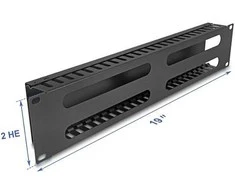 Delock 19? 2 HE Kabelmanagement Rangierpanel mit 4 Öffnungen Metall juodas