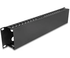Delock 19? 2 HE Kabelmanagement Rangierpanel mit 4 Öffnungen Metall juodas