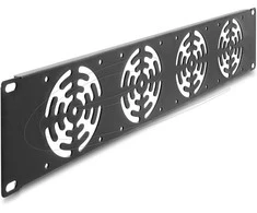 Delock 19? 2 HE Rackblende für 4 Lüfter 80 x 80 mm dunkelgrau