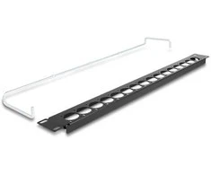 Delock 19? D-Typ Patchpanel mit Entlastungsschiene 16 Port 1 HE juodas