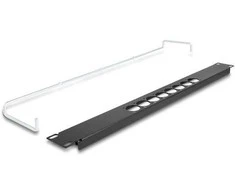 Delock 19? D-Typ Patchpanel mit Entlastungsschiene 8 Port mittig 1 HE juodas
