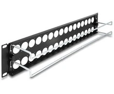 Delock 19? D-Typ Patchpanel mit Entlastungsschienen 32 Port 2 HE juodas