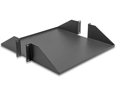 Delock 19? Fachboden zweiseitig bis 46 kg ab 500 mm Tiefe 2 HE dunkelgrau