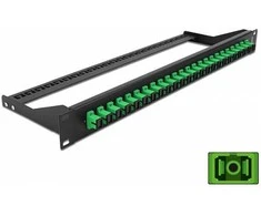 Delock 19? FO patch panel 24 port SC simplex žalia