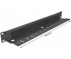 Delock 66846 - Cable management panel - Juodas - Metal - Nylon - 1U - 48.3 cm (19") - 77 mm