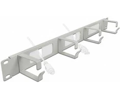 Delock 66543 - Cable management panel - Pilkas - Metal - 1U - 486 mm - 63 mm