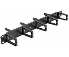 Delock DeLOCK 66850, Cable management panel, Juodas, Metal, Plastic, 1U, China, 48.3 cm (19")