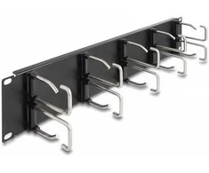 Delock 19? Kabelmanagement Rangierpanel mit 10 Metallbügel 2 HE juodas