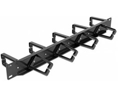Delock DeLOCK 66850, Cable management panel, Juodas, Metal, Plastic, 1U, China, 48.3 cm (19")