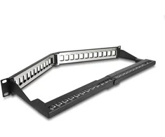 Delock 66976 - Rack mounting - 1U - Juodas - Metal - 240 mm - 483 mm