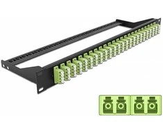 Delock 19? LWL Patchpanel 24 Port LC Quad lindgrün