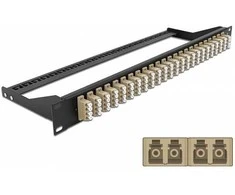 Delock 19? LWL Patchpanel 24 Port LC Quad beige