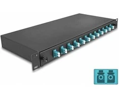 Delock 19? LWL Spleißbox 12 x LC Duplex OM3 1HE komplett bestückt