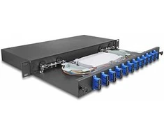 Delock 19? LWL Spleißbox 12 x SC Duplex OS2 1HE komplett bestückt