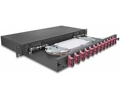 Delock 19? LWL Spleißbox 12 x SC Duplex OM4 1HE komplett bestückt