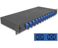 Delock 19? LWL Spleißbox 12 x SC Duplex OS2 1HE komplett bestückt