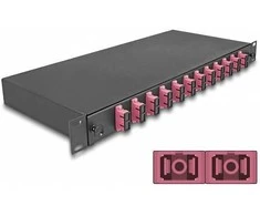 Delock 19? LWL Spleißbox 12 x SC Duplex OM4 1HE komplett bestückt