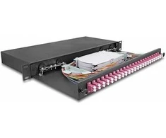 Delock 19? LWL Spleißbox 24 x LC Duplex OM4 1HE komplett bestückt