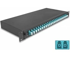 Delock 19? LWL Spleißbox 24 x LC Duplex OM3 1HE komplett bestückt
