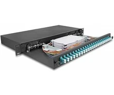 Delock 19? LWL Spleißbox 24 x LC Duplex OM3 1HE komplett bestückt