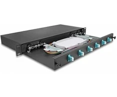 Delock 19? LWL Spleißbox 6 x LC Duplex OM3 1HE komplett bestückt