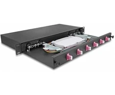 Delock 19? LWL Spleißbox 6 x LC Duplex OM4 1HE komplett bestückt