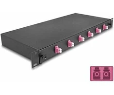 Delock 19? LWL Spleißbox 6 x LC Duplex OM4 1HE komplett bestückt